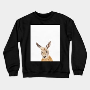 Kangaroo, Nursery, Animal, Kids room, Modern art, Wall decor Crewneck Sweatshirt